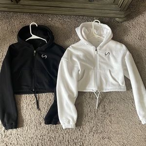 2 TLF cropped zip ups